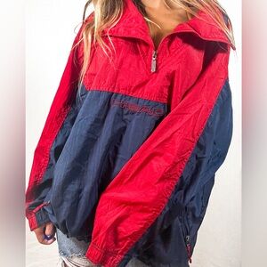 Men’s XL oversized pull over/windbreaker Y2K/90’s vintage head jacket.